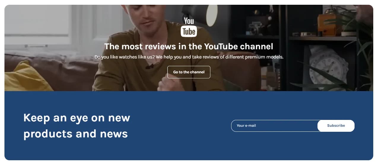 LATO AI Second Time YouTube watch reviews and newsletter subscription for new luxury watch arrivals and updates