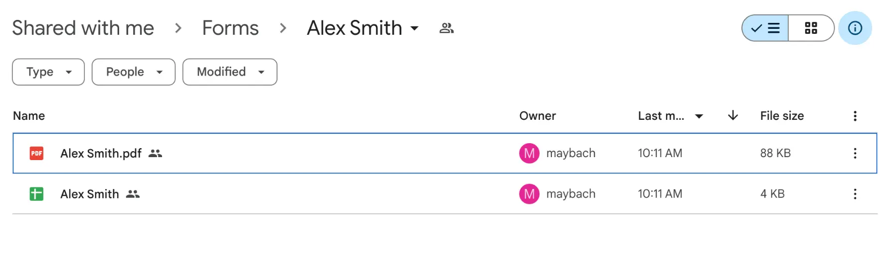 LATO AI Maybach Global document storage system showing automated recruitment form files saved as PDF and Excel for logistics compliance management